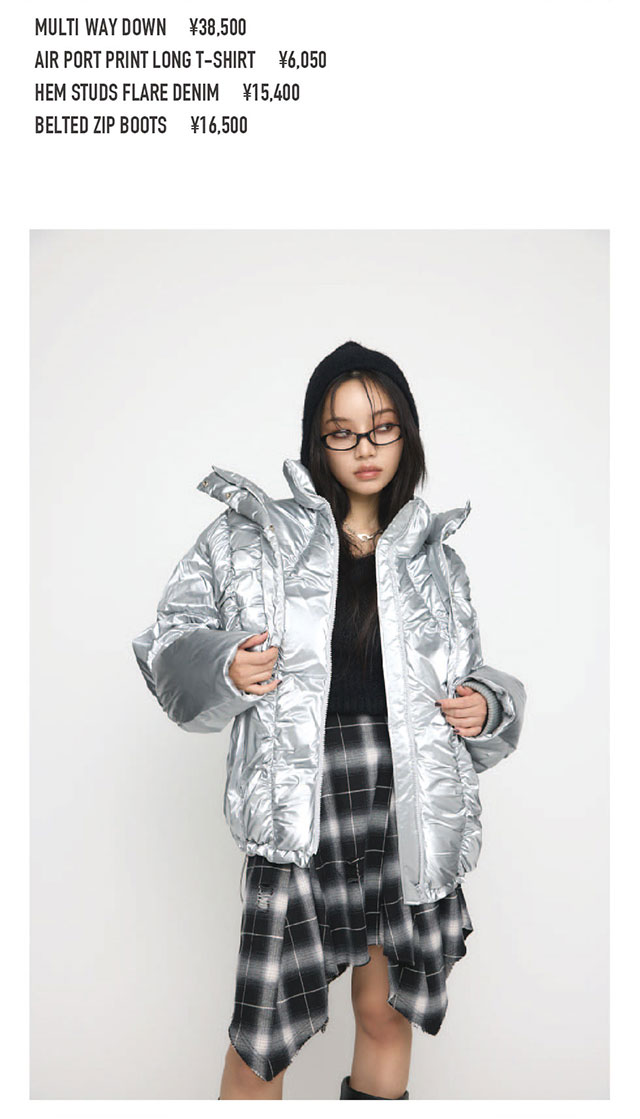 MULTI WAY DOWN|バロックジャパンリミテッド 公式通販サイト MULTI WAY DOWN|バロックジャパンリミテッド 公式通販サイト
