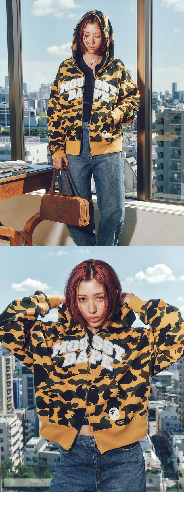 A BATHING APE MOUSSY BPMS CURVE ストレート XS MOUSSY A BATHING APE