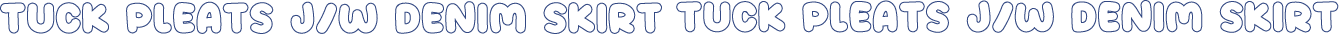 TUCK PLEATS J/W DENIM SKIRT
