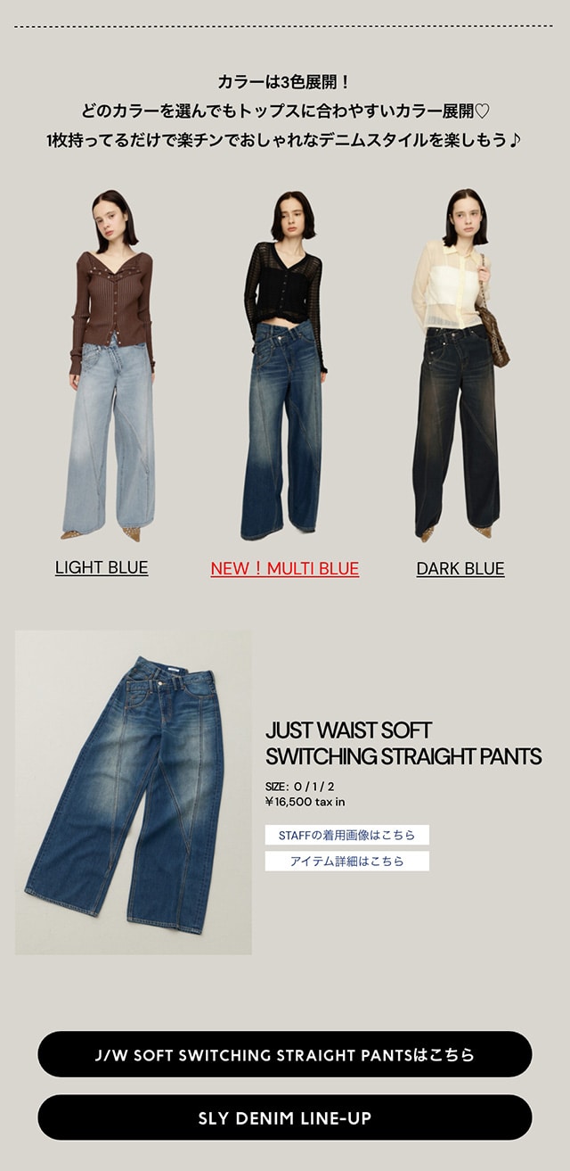 J/W SOFT SWITCHING STRAIGHT PANTS｜バロックジャパンリミテッド 公式