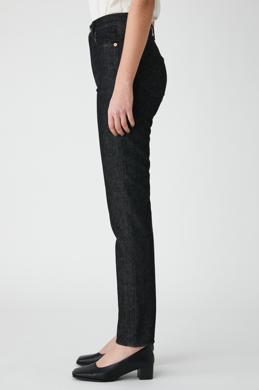 MOUSSY | PLAIN JEANS BLK STRAIGHT SLIM (スキニー ) |SHEL