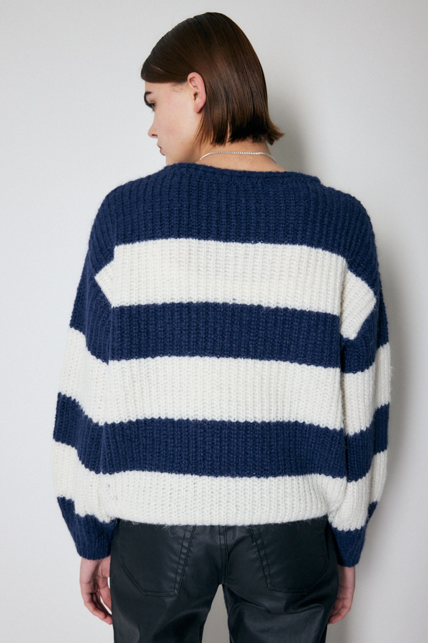 STRIPED KNIT トップス