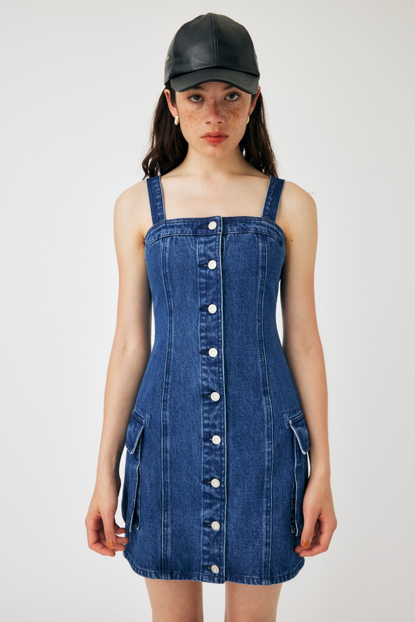 MOUSSY | DENIM CARGO MINI ドレス (ワンピース(ロング） ) |SHEL'TTER