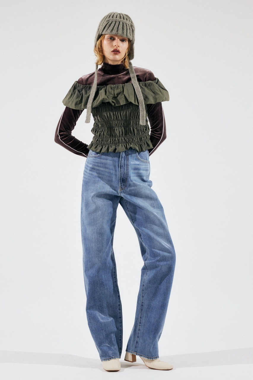 MOUSSY | HW COATED LOOSE STRAIGHT (ワイド ) |SHEL
