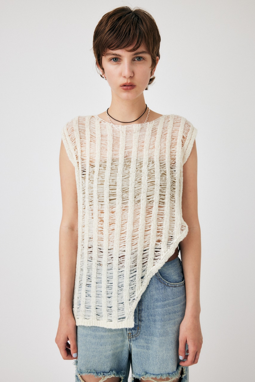 MOUSSY | TAPE YARN KNIT タンクトップ (タンクトップ ) |SHEL