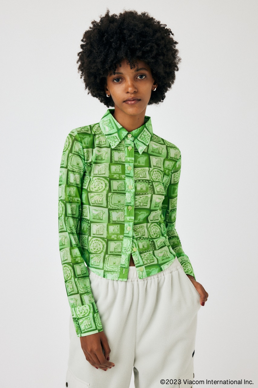 MTV SHEER シャツ GRN FREE