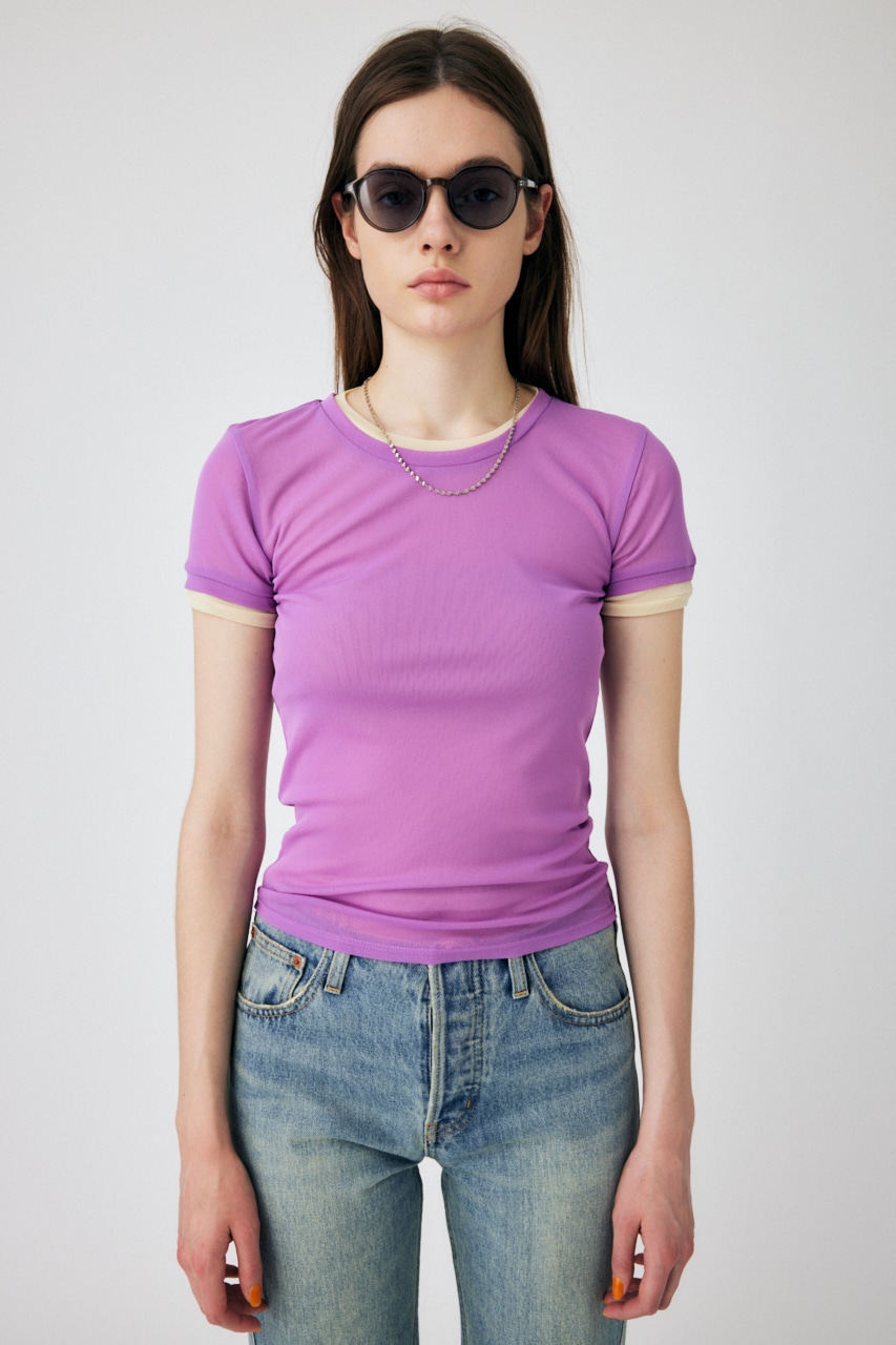 MOUSSY | SHEER TEE SET (Tシャツ・カットソー(半袖) ) |SHEL