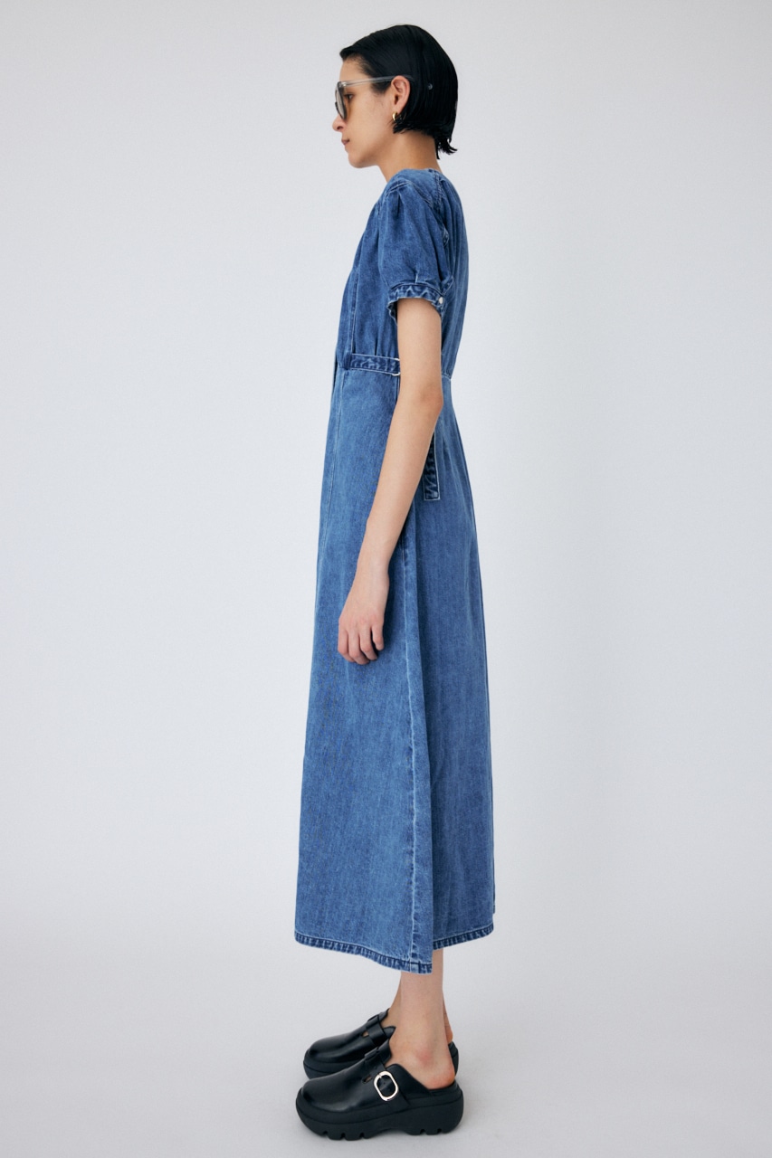 MOUSSYPUFF SLEEVE DENIM ドレス