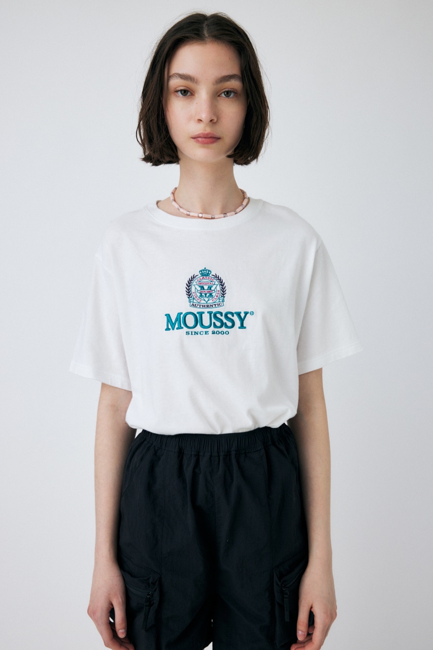 CLASSIC EMBROIDERY MOUSSY Tシャツ