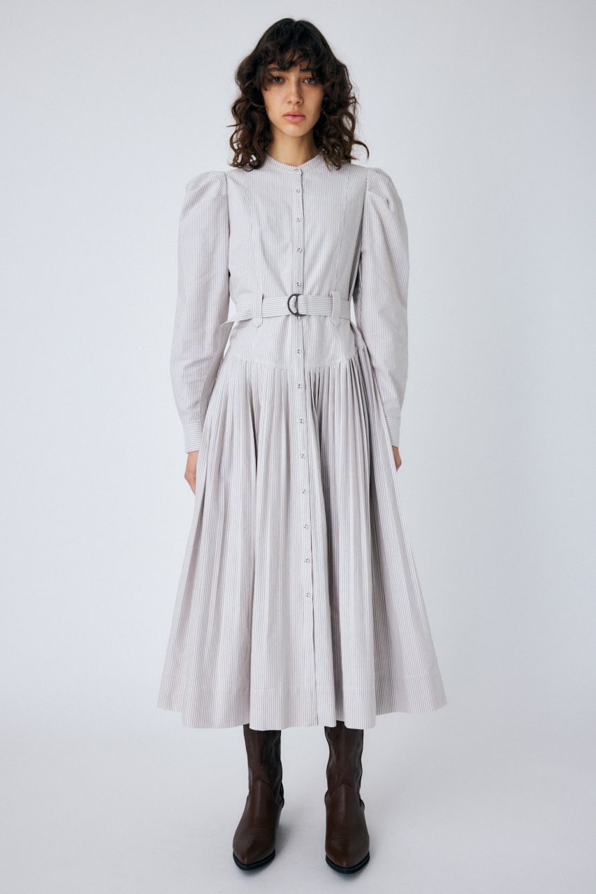 MOUSSY | BELTED PLEATS ドレス (ワンピース(ロング） ) |SHEL'TTER