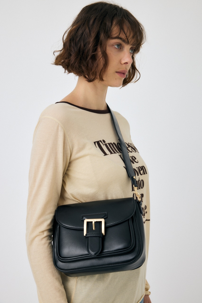 SADDLE SHOULDER バッグ BLK FREE