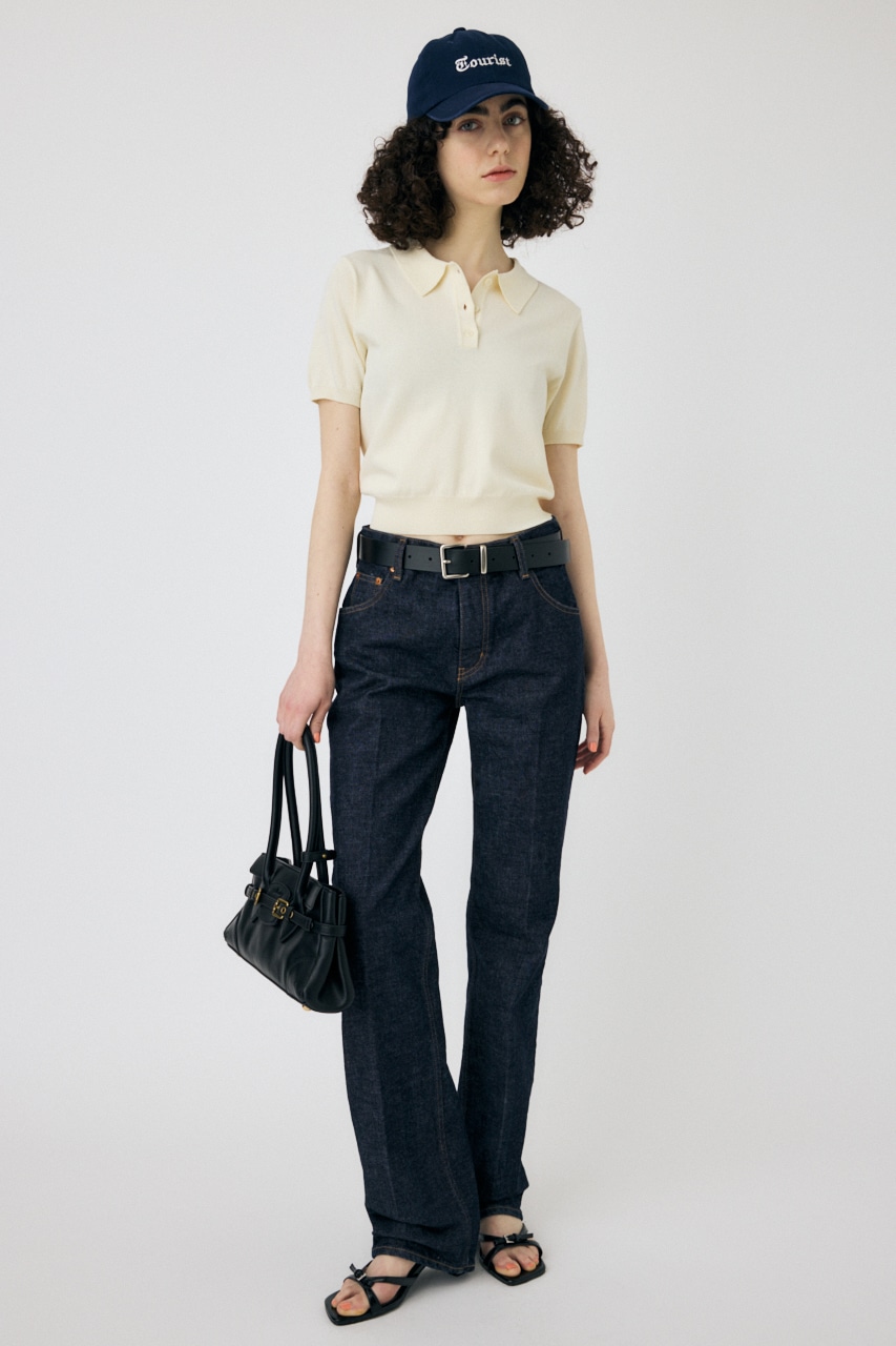 BASIC KNIT ポロ IVOY FREE