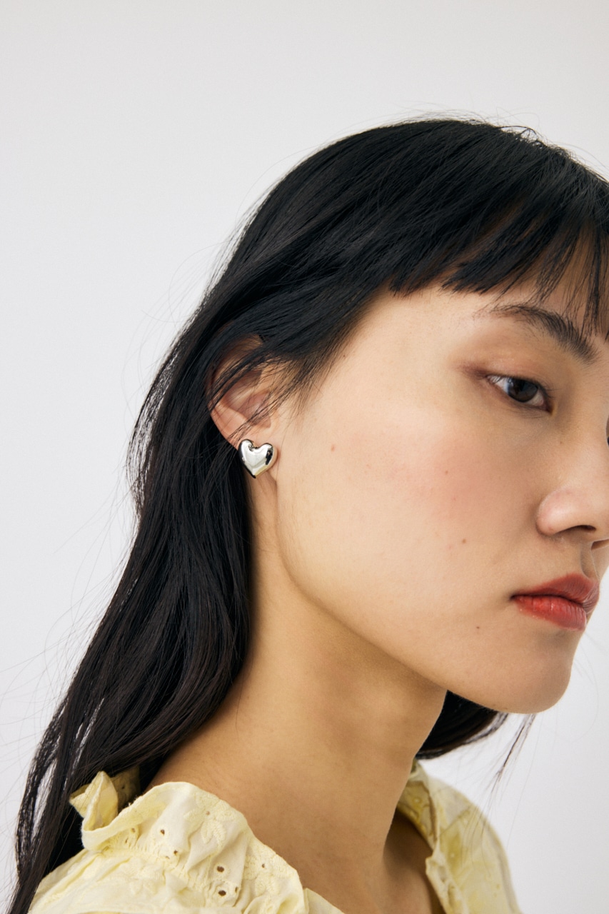 CHUBBY HEART イヤリング SLV FREE