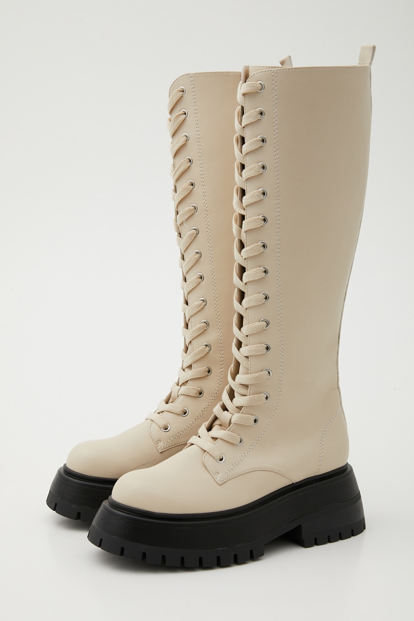SLY | LACE UP KNEE ブーツ (ブーツ ) |SHEL