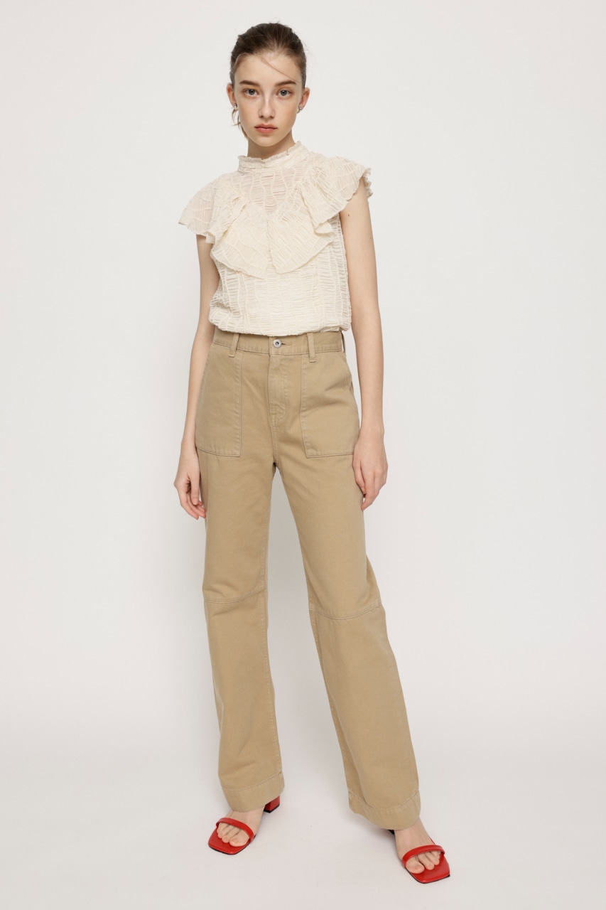SLY | CODE GATHER RUFFLE トップス (タンクトップ ) |SHEL