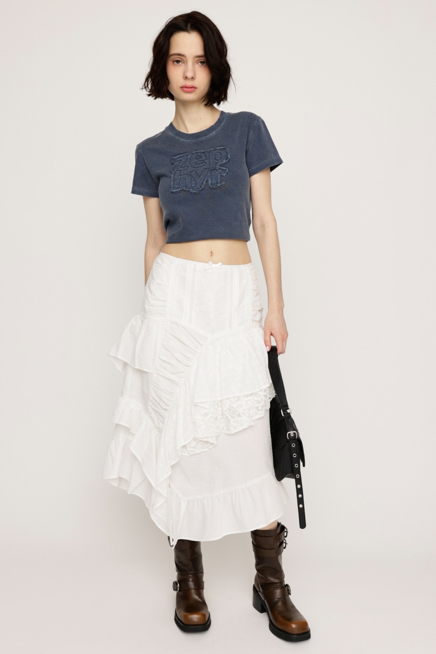 PATCH LOGO COMPACT Tシャツ BLU FREE