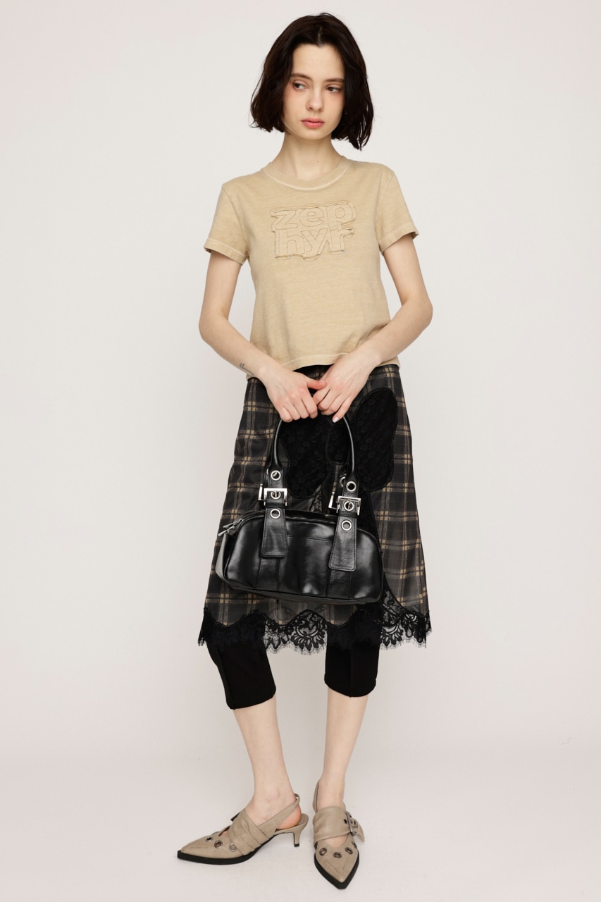 PATCH LOGO COMPACT Tシャツ L/BEG FREE