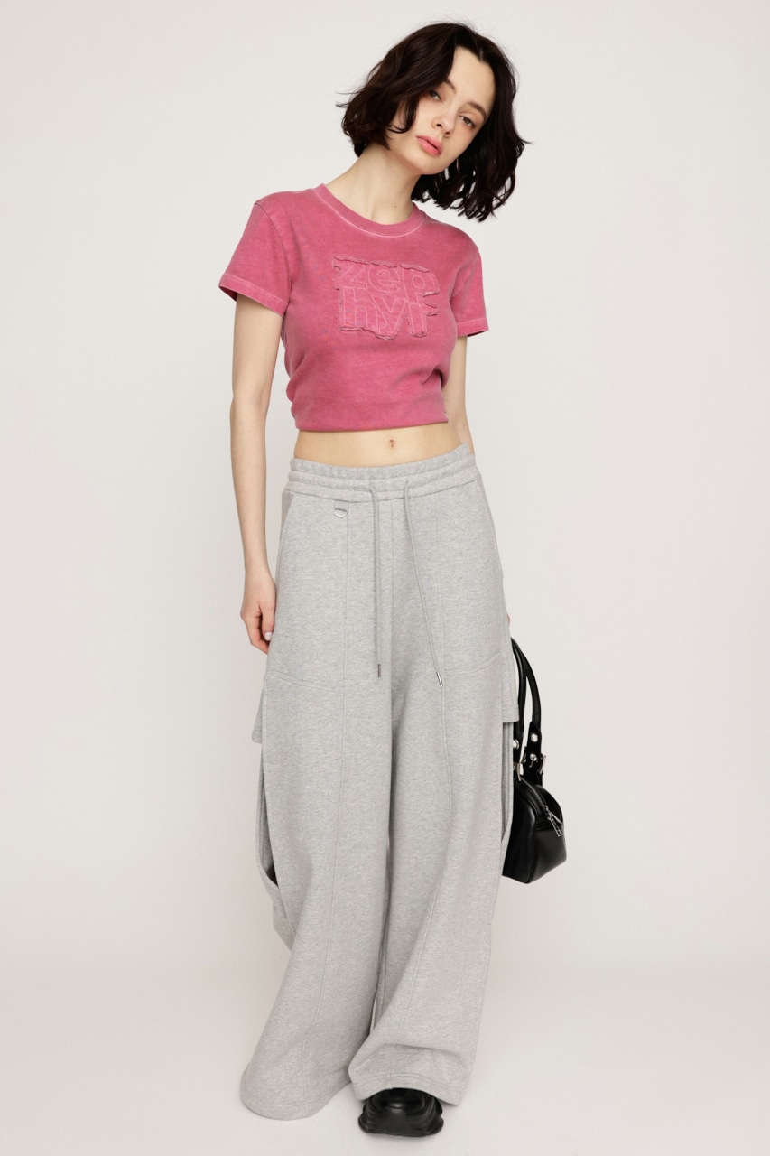 PATCH LOGO COMPACT Tシャツ RED FREE