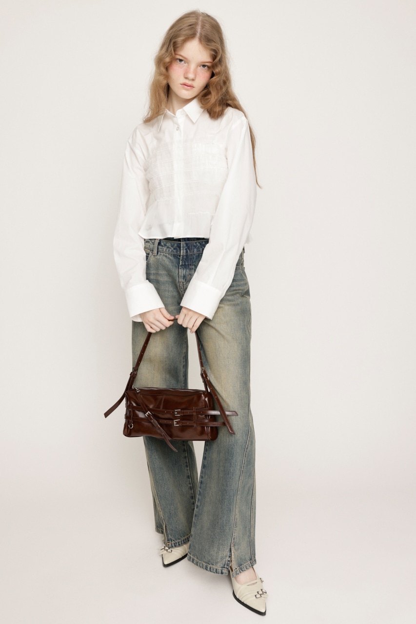 GATHER TULLE LACE SH 2P WHT FREE