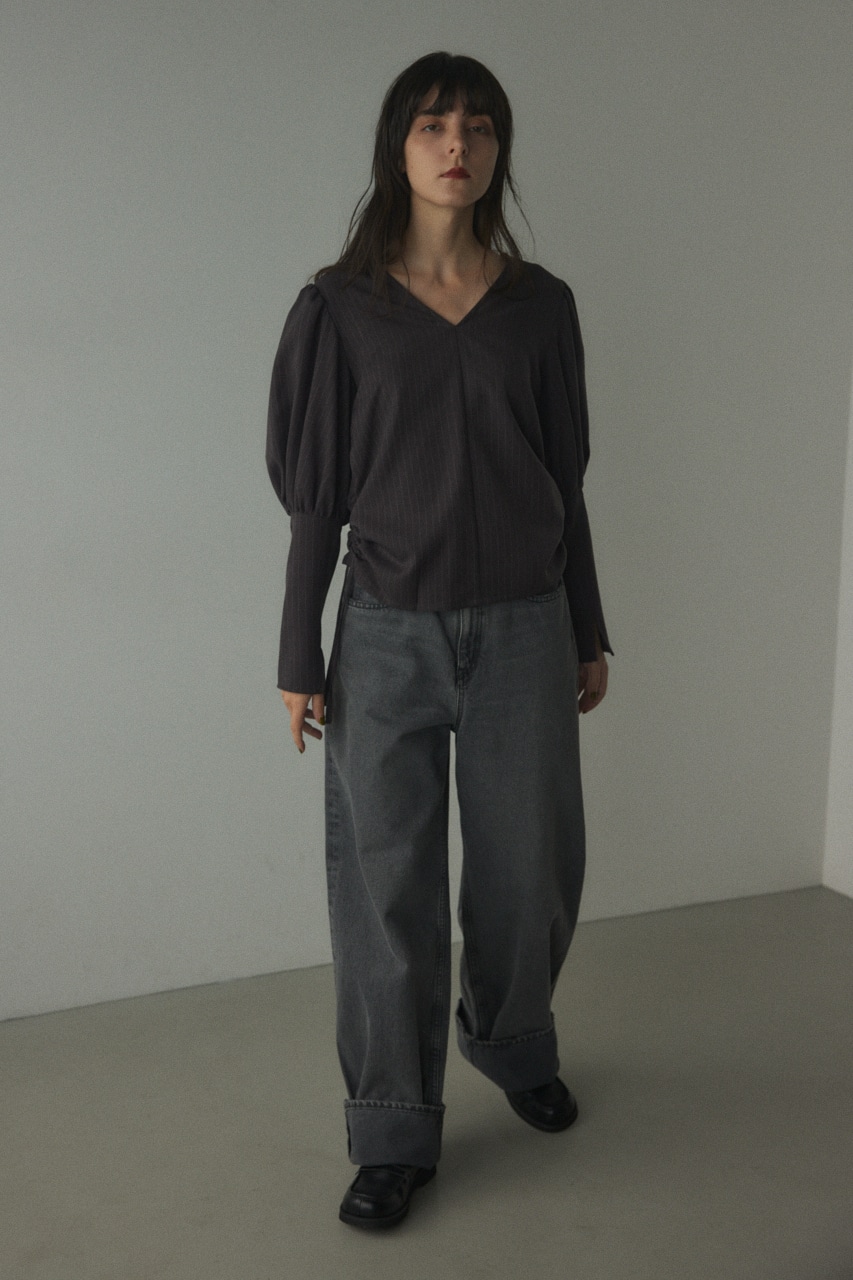 2way volume sleeve tops 柄GRY 1