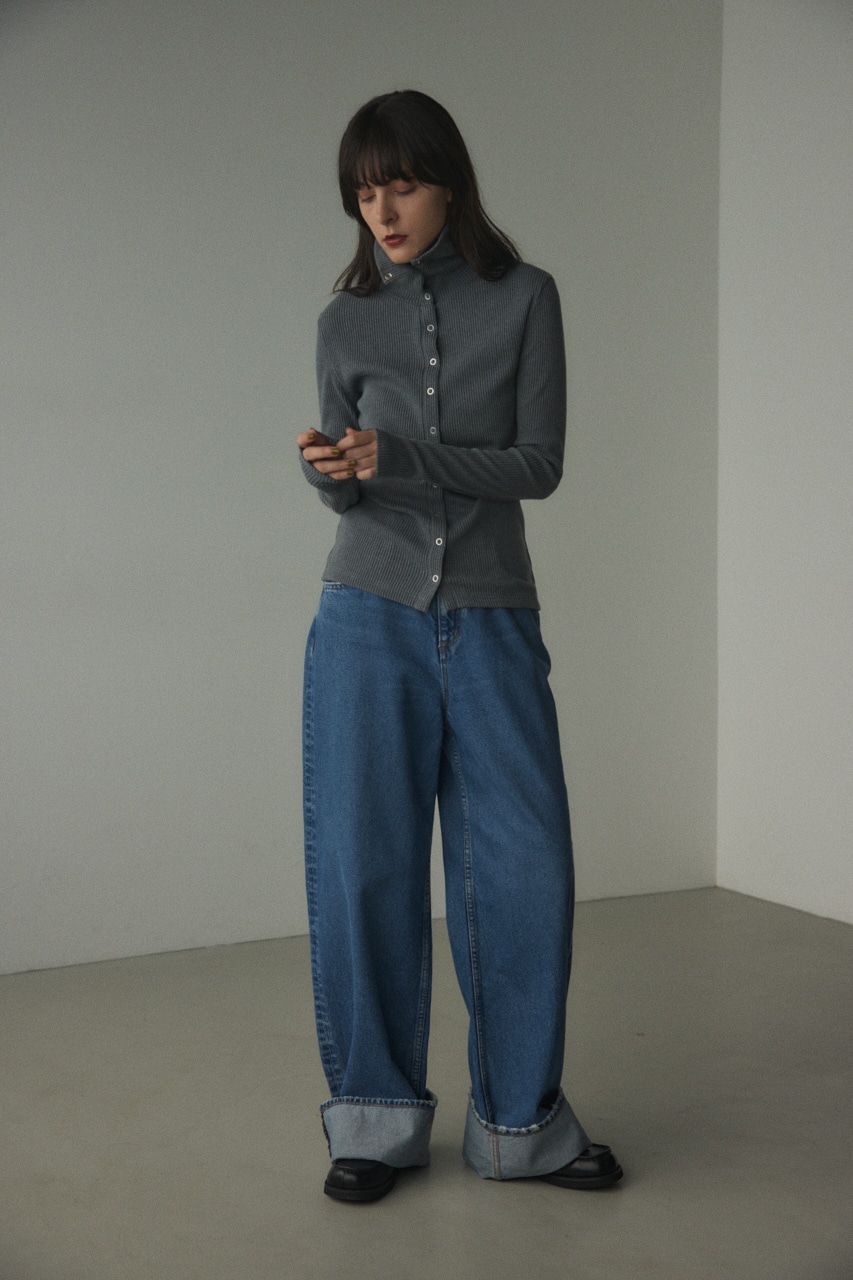 manyway turtle neck tops GRY FREE