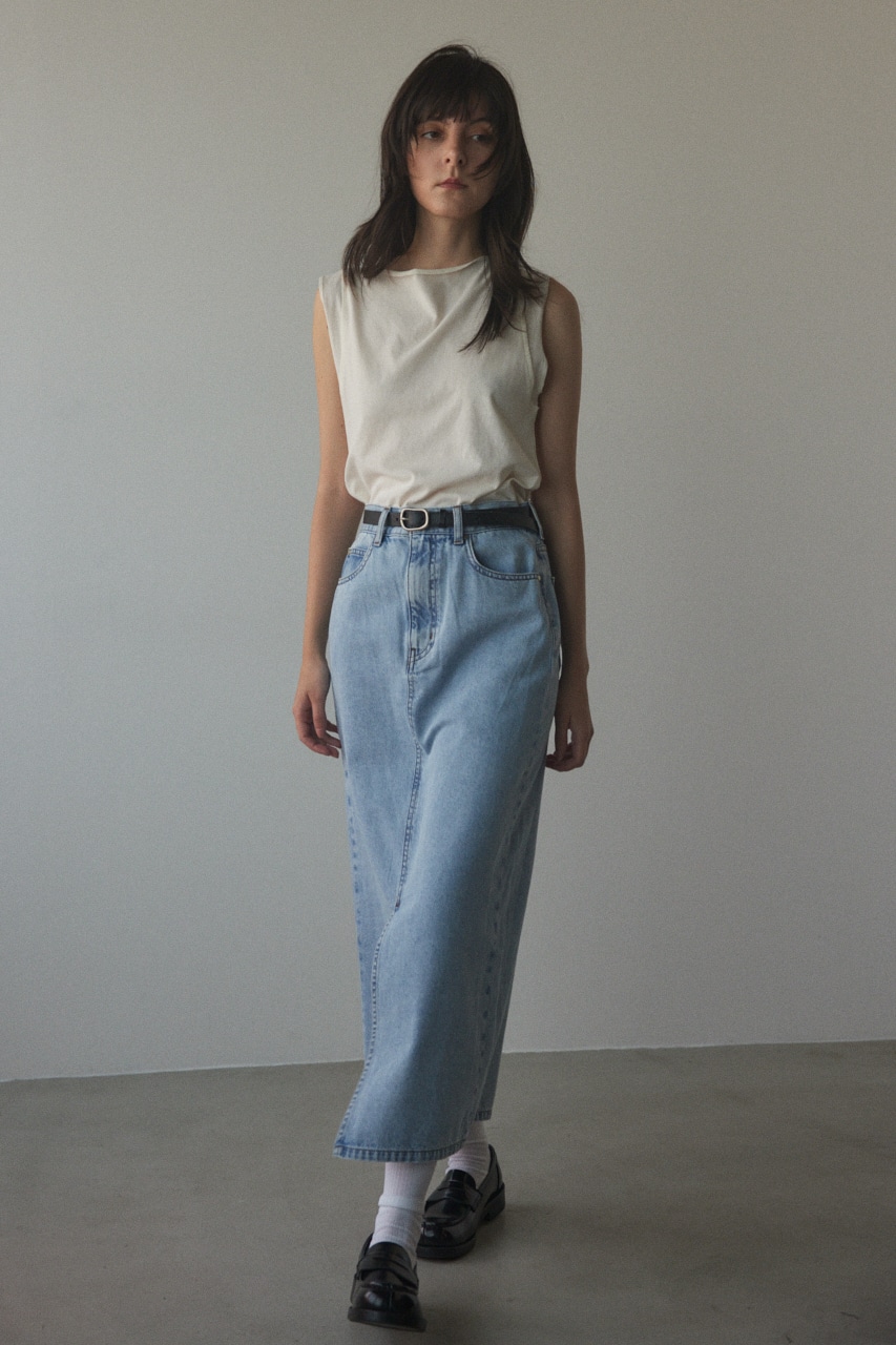 boat neck tanktop O/WHT FREE