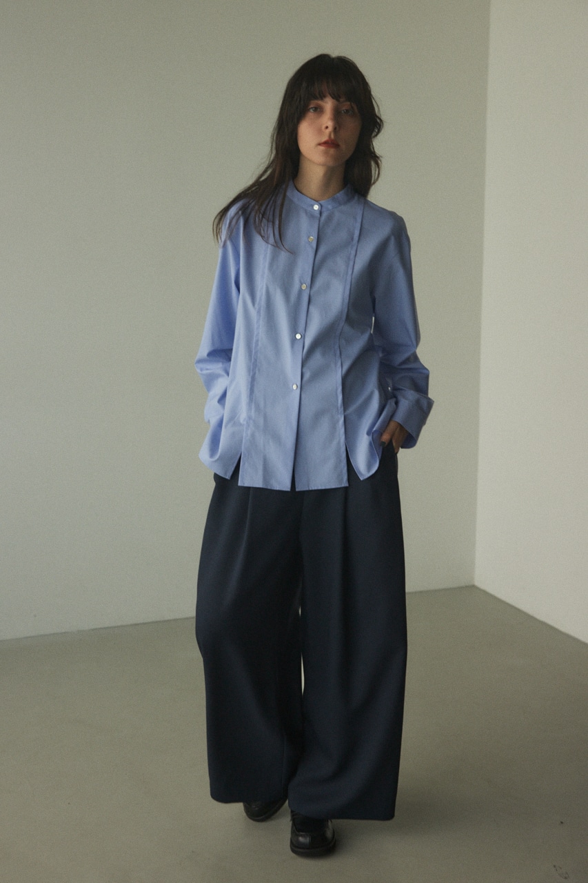slit hem shirt L/BLU FREE