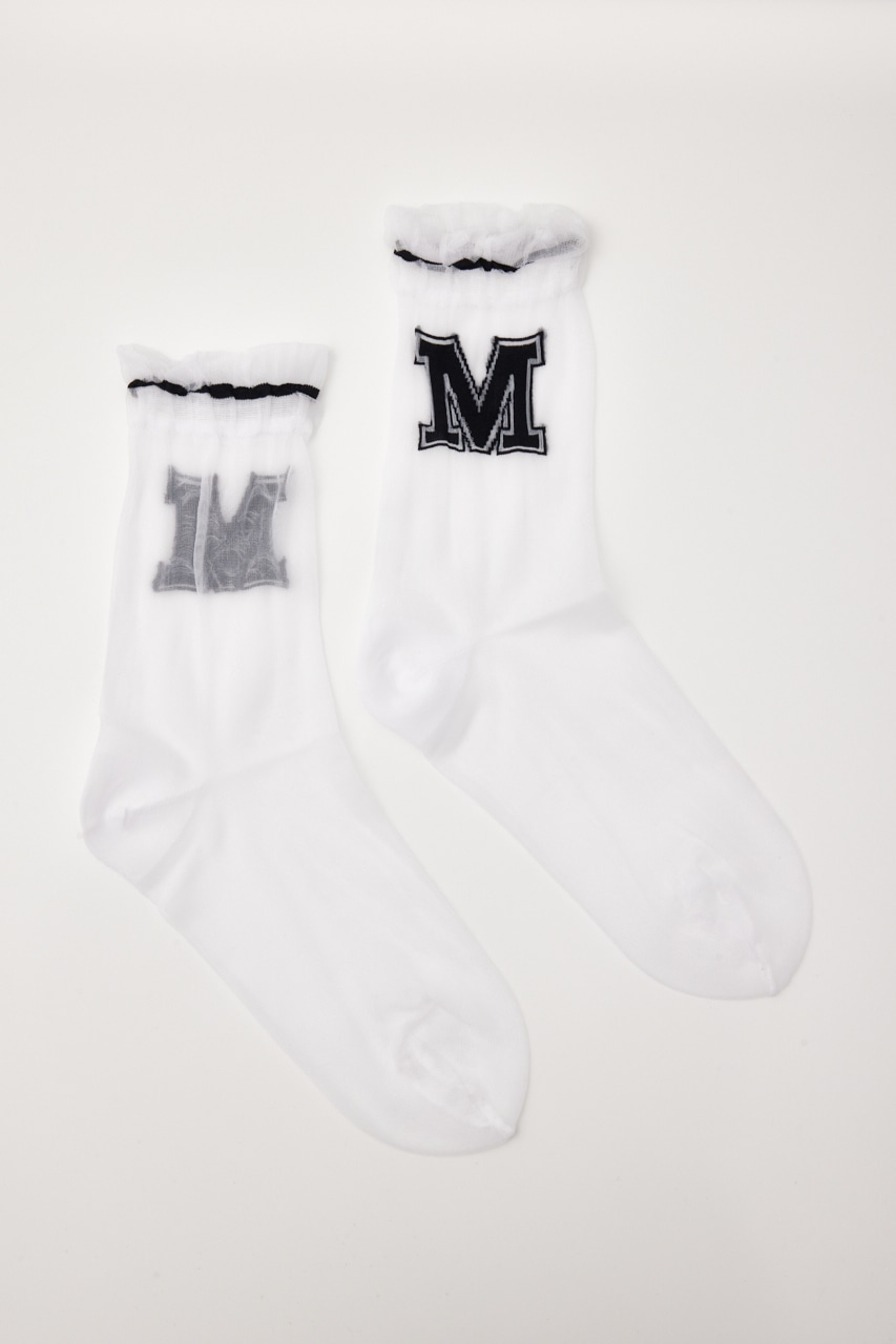 【MAISON MAVERICK PRESENTS】カレッジチュールソックス WHT FREE
