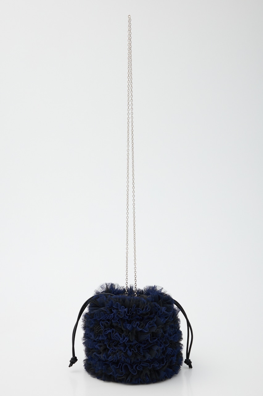 【SHEL'TTER SELECT】配色チュール2WAYドロストショルダーバッグ NVY FREE