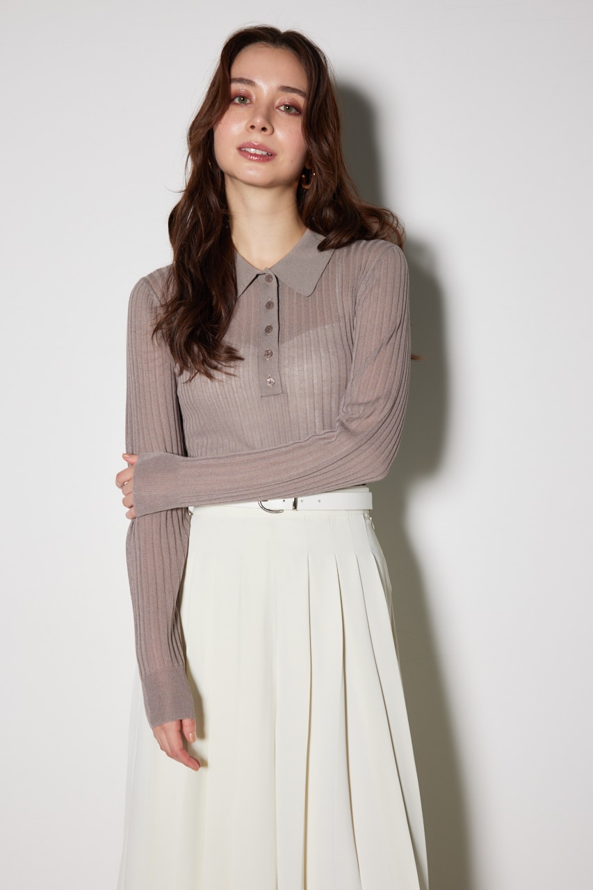 rienda | シアーポロニットトップス (ニット ) |SHEL'TTER WEBSTORE