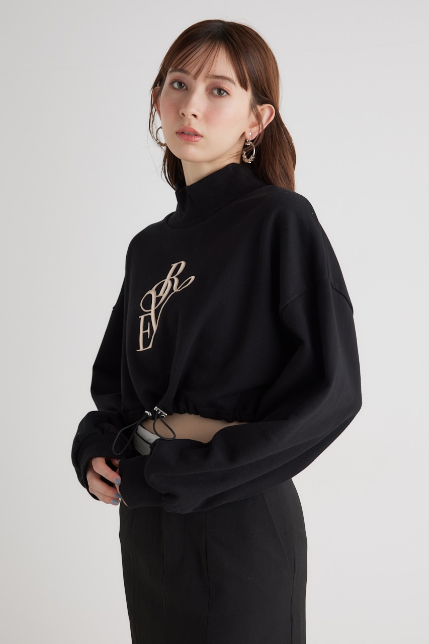 バルーンヘムロゴスウェットTOP BLK FREE