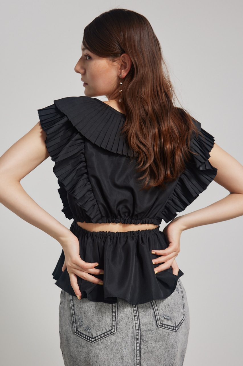 バックオープンペプラムBLS BLK FREE