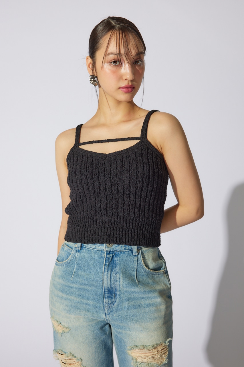 ニットビスチェ BLK FREE