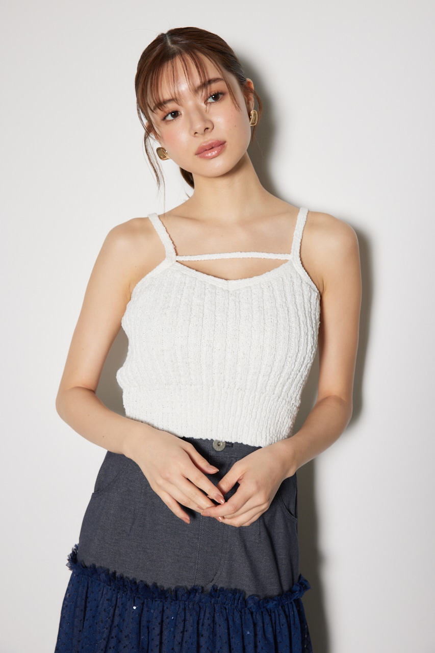 ニットビスチェ WHT FREE