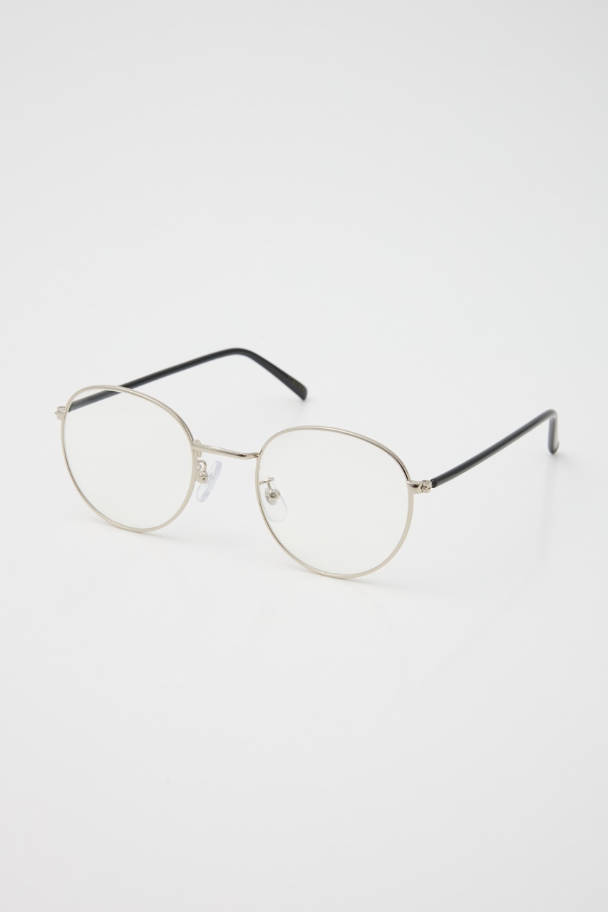シルバーフレームラウンドアイウェア CLR FREE