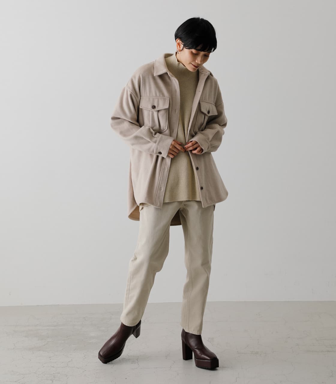 AZUL BY MOUSSY | BIG POCKET SHAGGY CHECK SHIRT (シャツ・ブラウス 