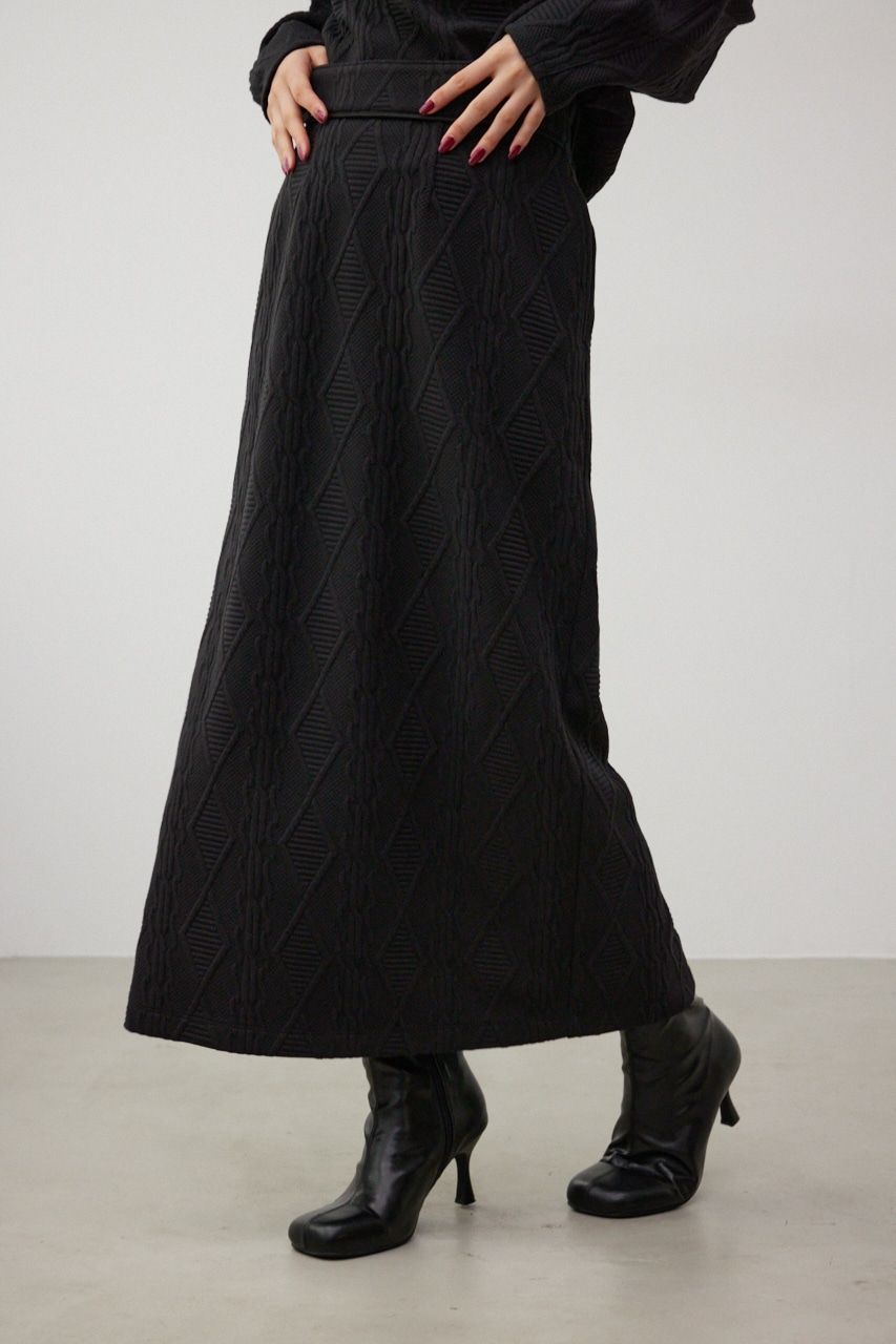 新品♪ルシェルブルー　定価23,100ファインジャガータイトスカート