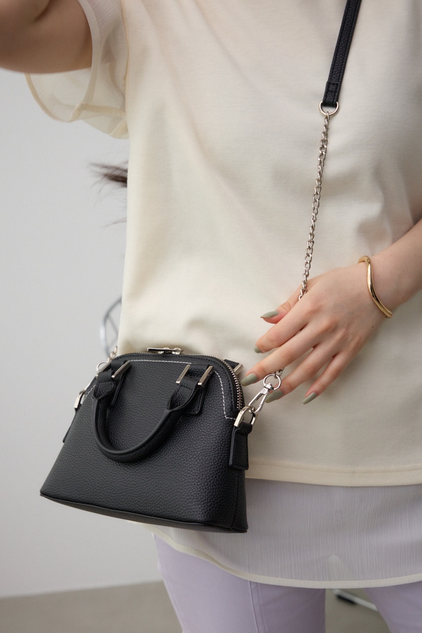 ダブルジッパーミニバッグ BLK FREE