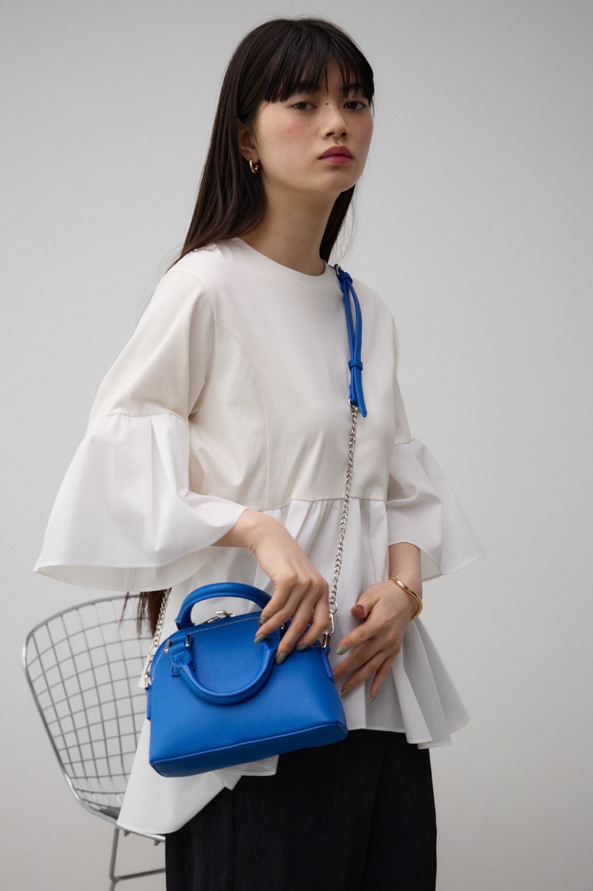 ダブルジッパーミニバッグ BLU FREE