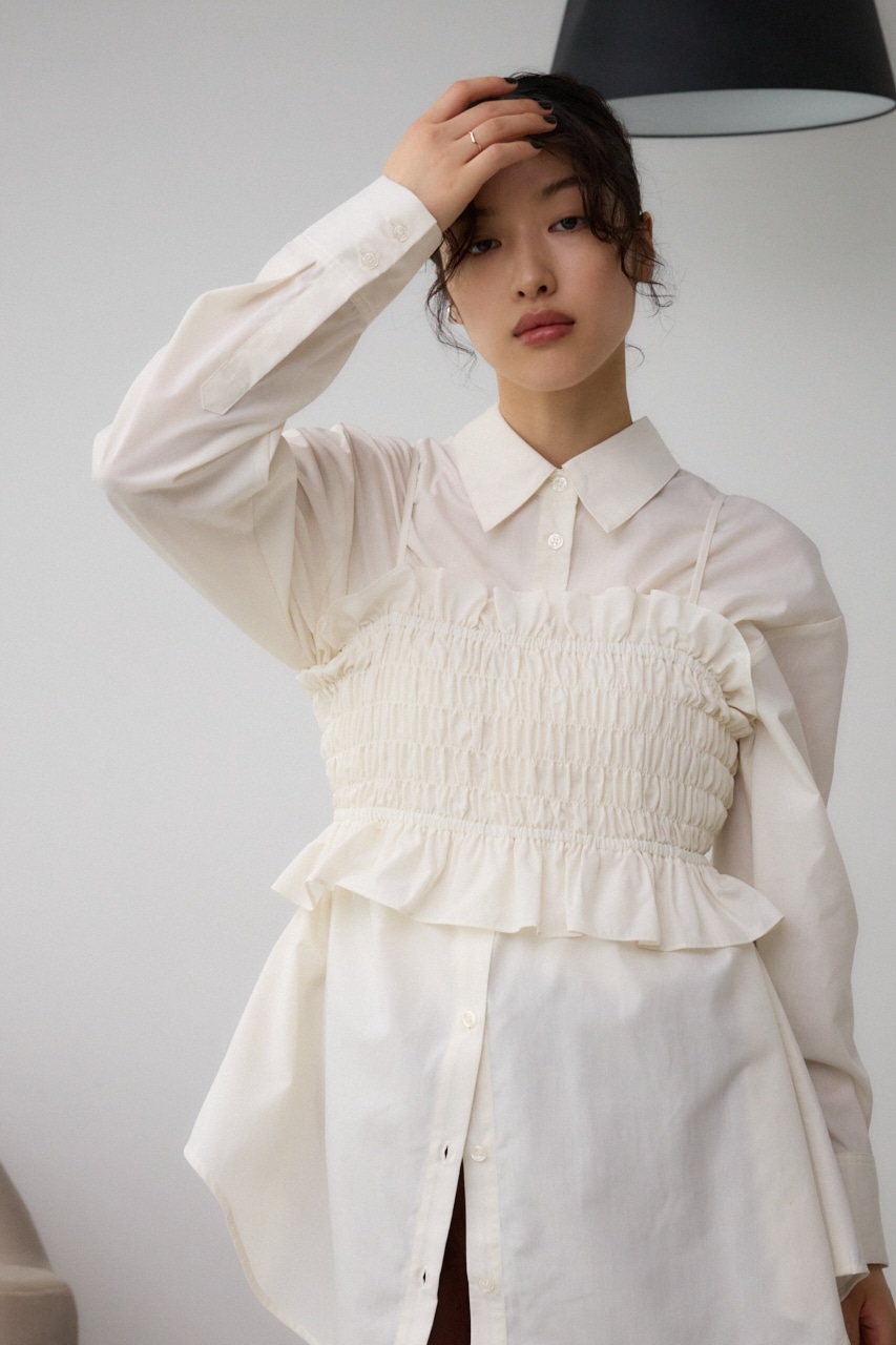 ビスチェ付きオーバーシャツ IVOY FREE