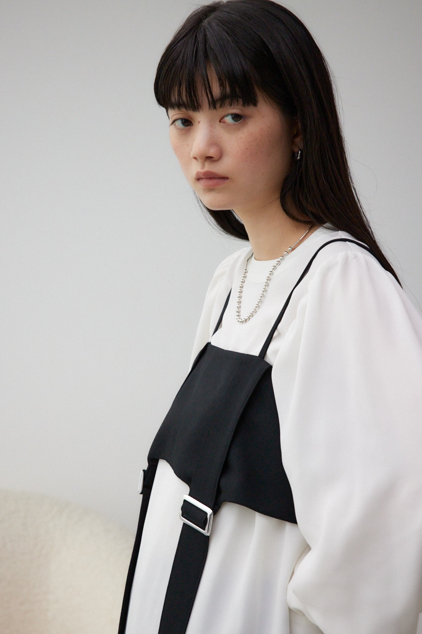 ガータービスチェレイヤードトップス BLK FREE