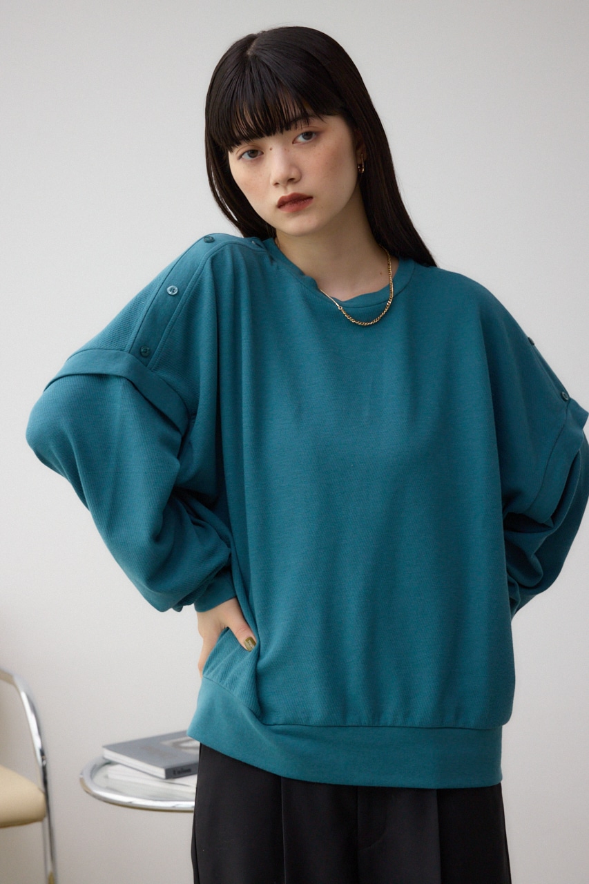 ドルマンカットトップス D/BLU FREE