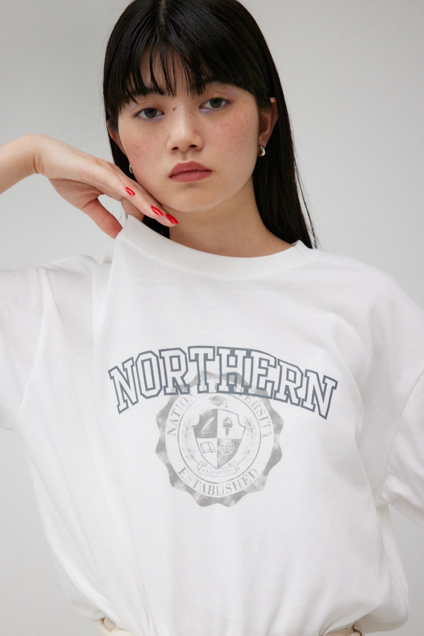 カレッジルーズTシャツ WHT FREE