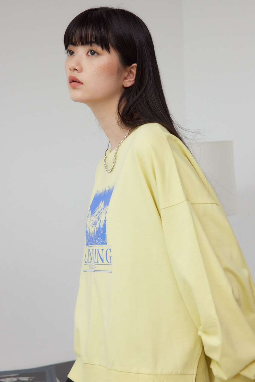 プリントウラケプルオーバー YEL FREE