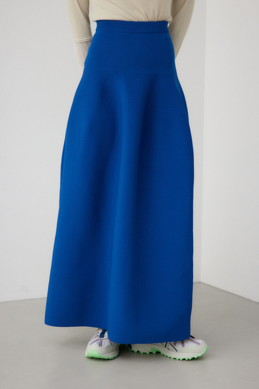 【PLUS】コクーンフォルム2WAYスカート BLU M