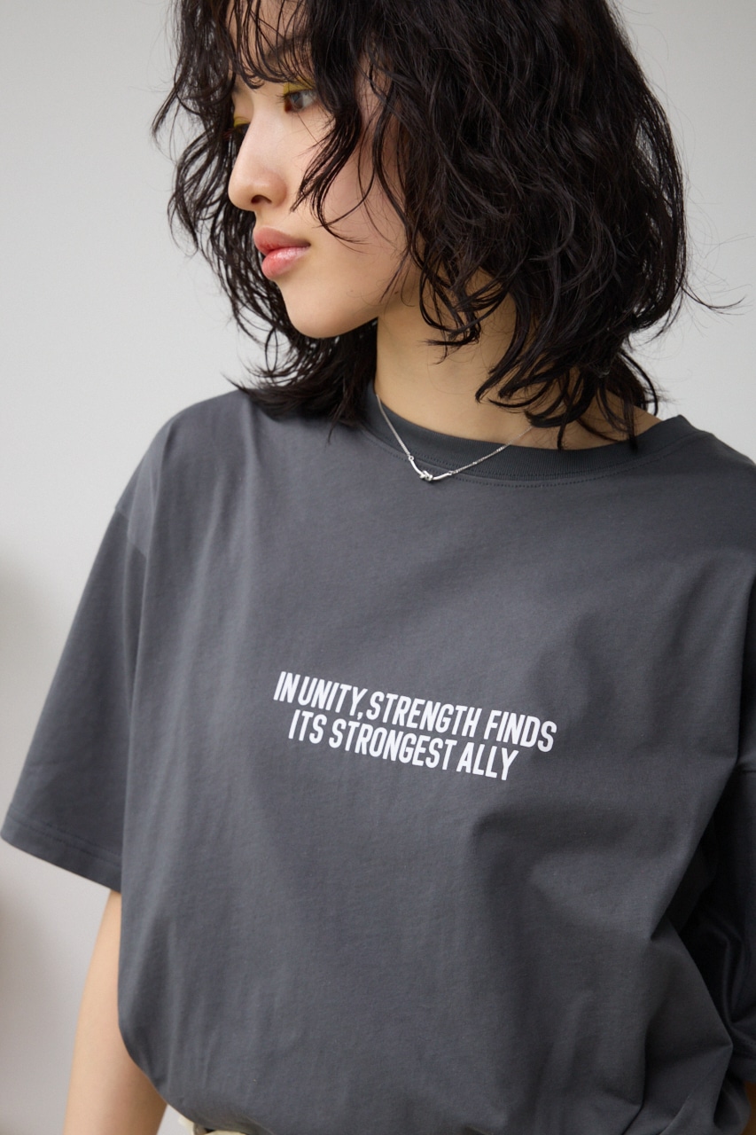アソートロゴカラーTシャツ GRY S