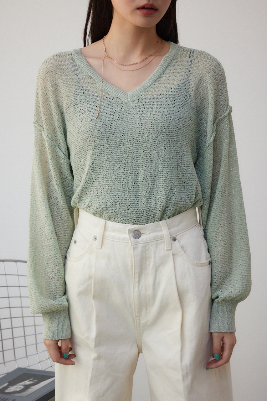 シアーグリッタールーズニット MINT FREE