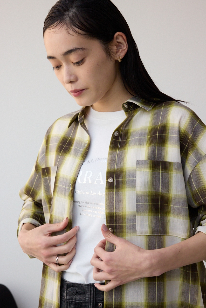 オンブレチェックライトシャツ 柄KHA FREE