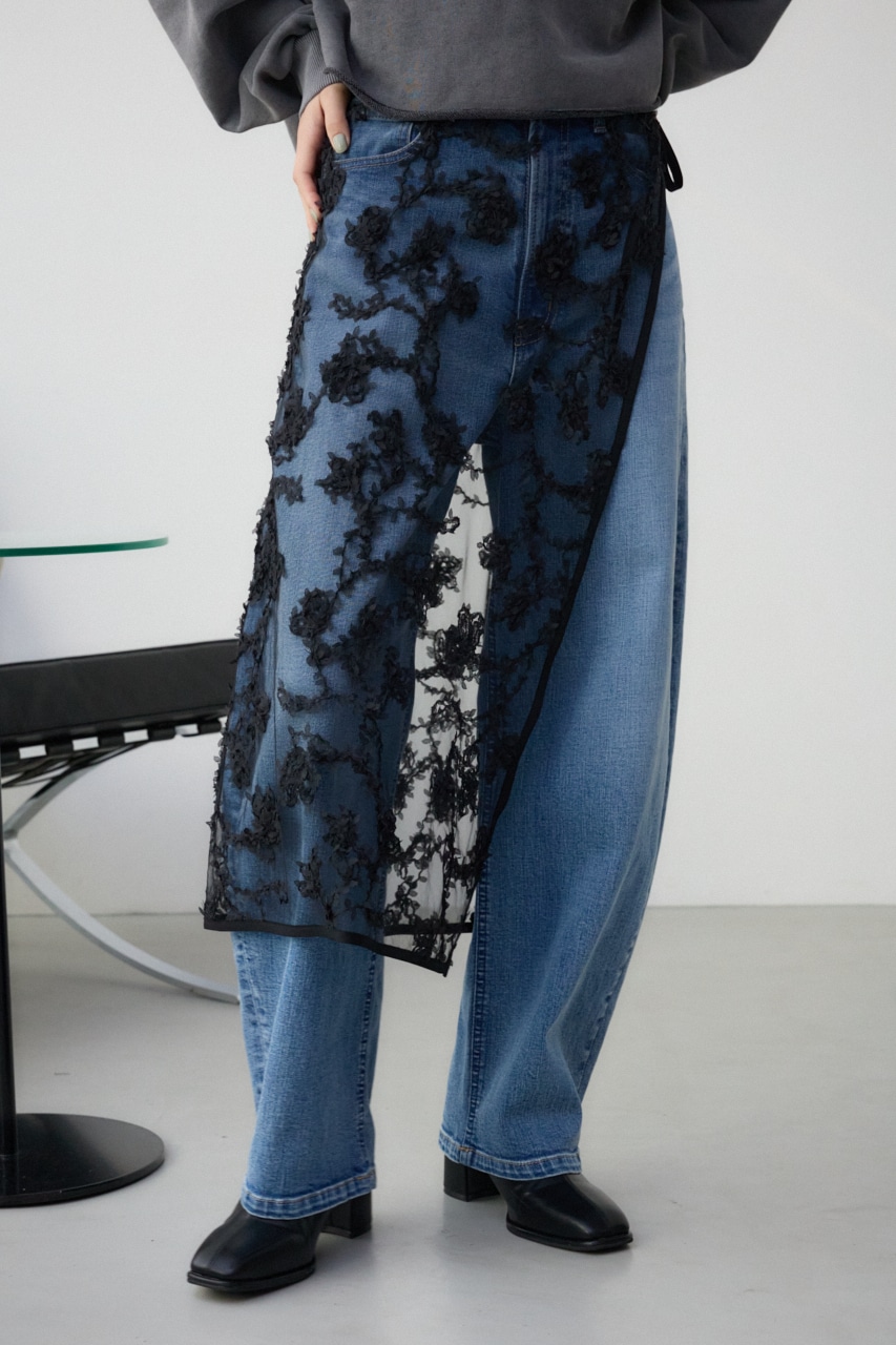 シアーレーススカート BLK FREE