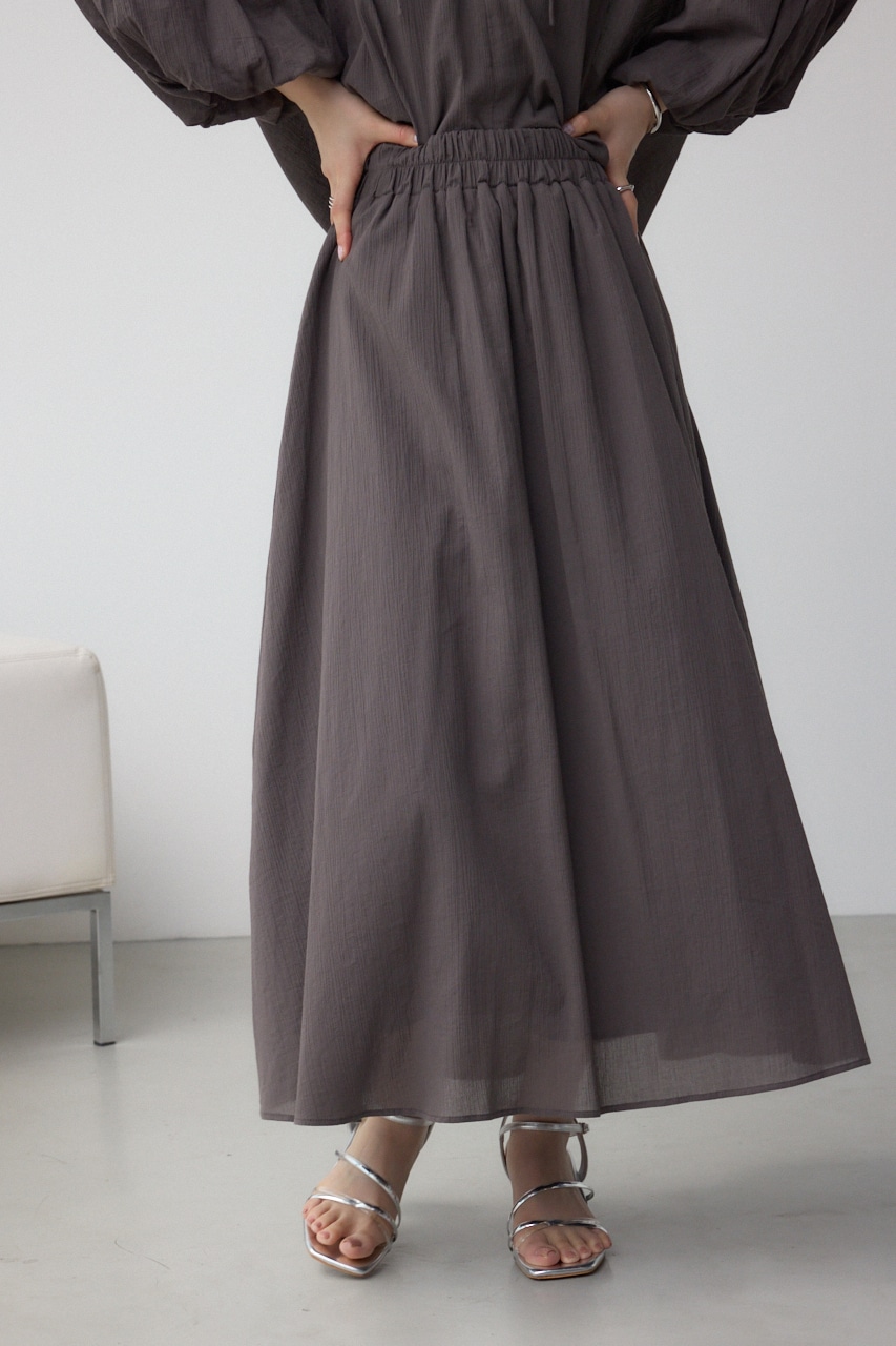 コットンボイルフレアスカート C.GRY FREE